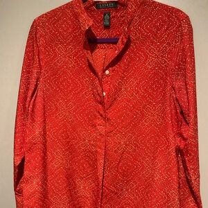 Ralph Lauren Vibrant Red Blouse